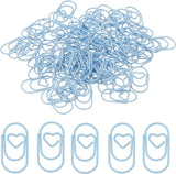 1x0.4 Inch Mini Paper Clip, 80 Pcs Metal Heart Paper Clip Wide Rust-Proof Strong Durable Small Cute Bulk for Office Supplies Document Organization Binder Bookmarks Planner, Blue