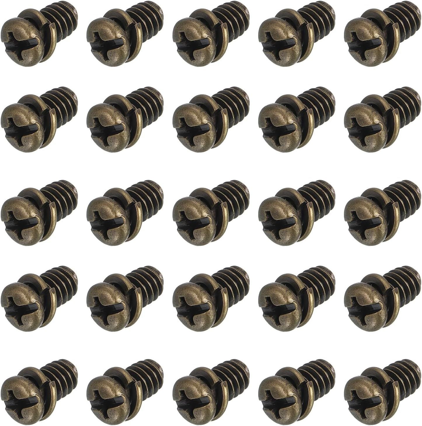 20Pcs Ceiling Fan Blade Screws, 1/4"-20 x 3/8 Carbon Steel Phillips Pan Motor Replacement Screw for Lighting Ceiling Fan, Copper