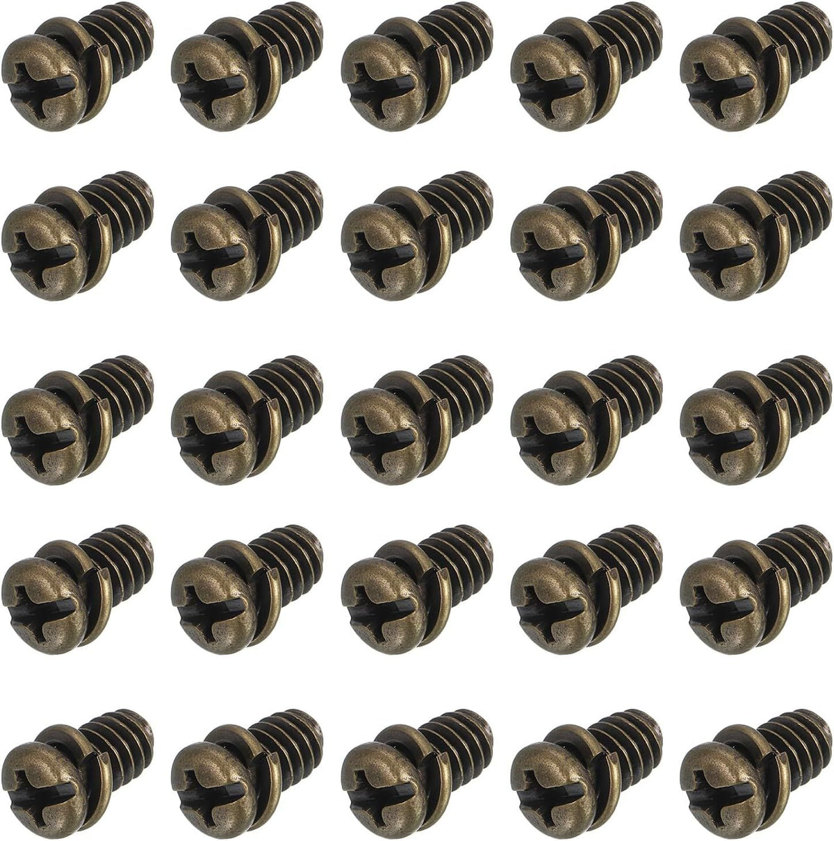 20Pcs Ceiling Fan Blade Screws, 1/4"-20 x 3/8 Carbon Steel Phillips Pan Motor Replacement Screw for Lighting Ceiling Fan, Copper