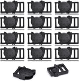 25Pack 3/8" Cat Collar Breakaway Clasps Accessories Plastic Adjustable Buckle Small Pet Supplies for Kitten Collar Straps DIY Cat Stuff(Black)