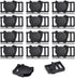 25Pack 3/8" Cat Collar Breakaway Clasps Accessories Plastic Adjustable Buckle Small Pet Supplies for Kitten Collar Straps DIY Cat Stuff(Black)