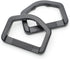 CooBigo 12 Pack D-Rings Plastic Buckle 1" Without Bar D Ring for Webbing Strap Backpack Water Pouche Belt Dog Collar Attachment Point Hardware(Black, Regular)