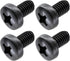 Black License Plate Screws for BMW and Tesla, Phillips Machine Pan Head 18-8, Stainless Steel, M5-0.8 x 6 mm Bolt (Pack of 4)