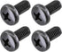 Black License Plate Screws for Audi and VW, Phillips Machine Pan Head 18-8, Stainless Steel, M6-1.0 x 12 mm Bolt (Pack of 4)