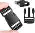 6 Pack 1" Buckle Quick Side Release Buckles Dual Adjustable No Sewing Clips Plastic Buckle Replacement for Nylon Webbing Straps Backpack Belt Dog Collars(Inner Diameter 1 Inch)
