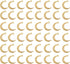 Yansanido Alloy Pack of 50 Moon Shape Gold Charms Pendants for Making Bracelet and Necklace (Moon 50pcs Gold)