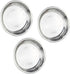 Thin Circular Trinket Tray, 3 Pcs Stainless Steel 7 Inch Diameter Flat Serving Trays for Kitchen, Party and Outdoors (3)