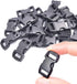CooBigo 100 Pack 3/8 Inch Curved Contoured Paracord Bracelet Clips Plastic Quick Side Release Buckles for Paracord Bracelets Clasps Masks Dog Collar Straps Accessories