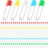 120 Pcs Diaper Pins,2.2 Inch Baby Safety Pins Colorful Stainless Steel Diaper Nappy Pins for Cloth Diapers,Plastic Head,5 Colors,Safe Locking Closures
