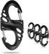 12 Pack 2" Carabiner Clip Plastic S Carabiner Clips Paracord Keychain Hooks for Key Chain Backpacks Bags Zipper Clip Accessories