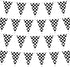 HOOSUN Checkered Flag Banner Race Cars Birthday Decorations,98 Ft 48 Pcs Checkered Flag Party Supplies,Racing Flags Decorations,Black and White Race Car Flag Pennant Banner for Nascar Cars Theme Party
