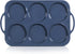 4 Inch Jumbo Silicone Muffin Top Pan with Metal Frame, Non Stick Silicone Egg Mold for Oven, Large Whoopie Pie Baking Pan with Handle for English Breakfast Sandwich, Egg Bite, Bun Tart, Grey