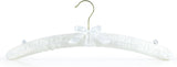 Hangerworld White 17inch Satin Padded Top Garment Wedding Clothes Coat Hangers with Buttons