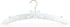 Hangerworld White 17inch Satin Padded Top Garment Wedding Clothes Coat Hangers with Buttons