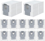 12 Pack Dust Bags for Roborock Q Revo/Qrevo S/Slim/Qrevo Pro/Qrevo MaxV/Qrevo Master/Qrevo Plus/Qrevo Curv, S8 Max/S8 MaxV Ultra, Saros 10R/10 Vacuum Disposable Dust Bags Replacement-3L