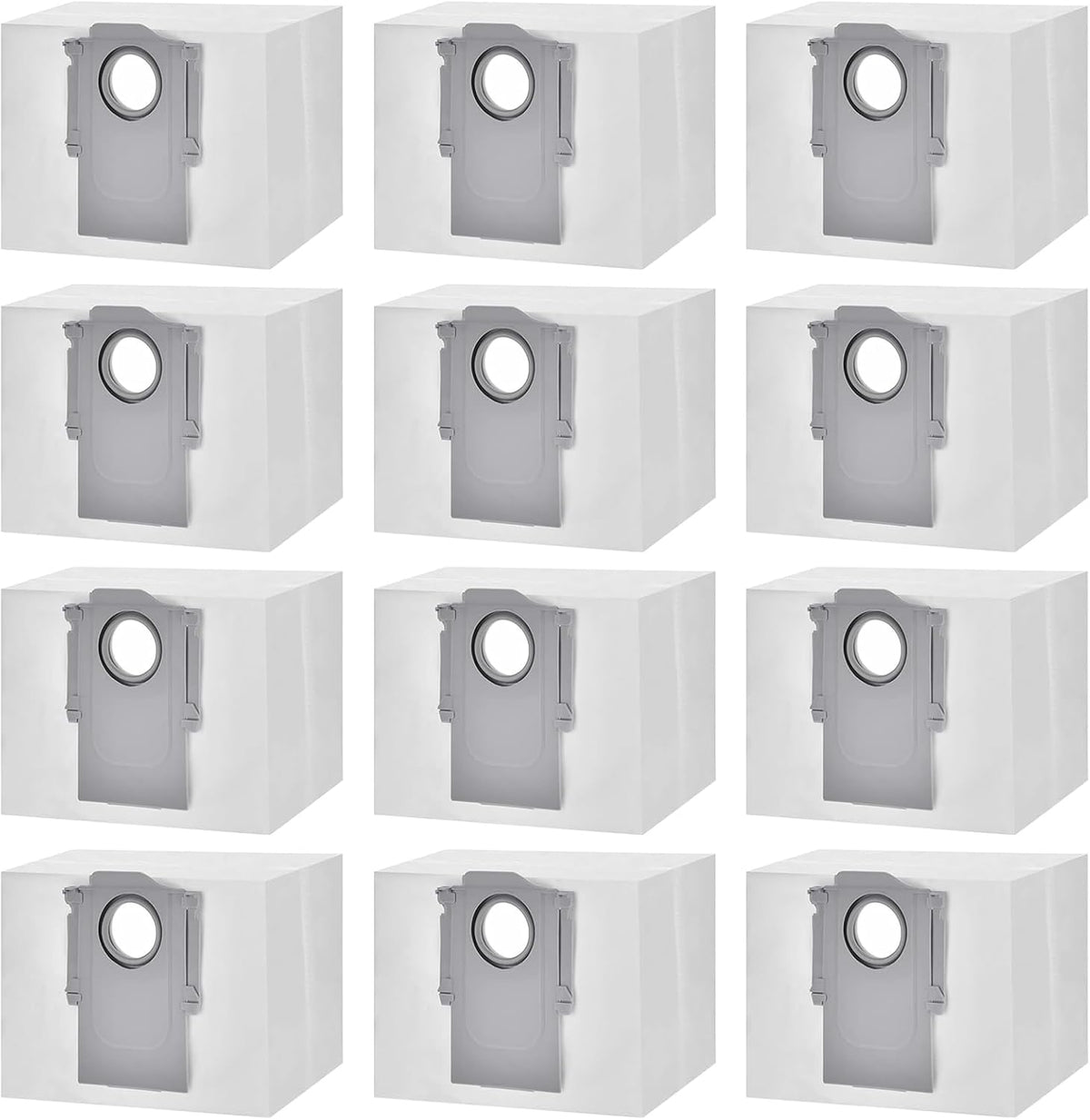 12 Pack Dust Bags for Roborock S8 Pro Ultra, S8+, Q7 Max+, Q8 Max+, Q5 Max+, Q5+, Q5 Pro+, Q7, Q7+, Q7 Max+, S7 MaxV Ultra,S7 Max Ultra Vacuum Cleaner Replacement Disposable Dust Bags- 4L