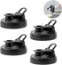 Pour Spout Lids for Ball Regular Mouth Mason Jars, Airtight Canning Jar Flip Cap Top Lid for Drinking, Salad, Dressing Pouring, Leak-Proof, Black Pack of 4