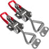 Toggle Latch Clamp 4001 with Lock Hole, 304 Stainless Steel Adjtable Heavy Duty Pull Hasp Latches For Smoker Cabinet Tool Box Case Trunk Door, 330Lbs Holding Capacity (2 Pack)