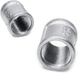 3/4" Female NPT Coupling, 1-1/2" Length Stainless Steel Coupler Cast Pipe Fitting(Pack of 2)