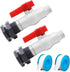 Rain Barrel Spigot Kit PVC Water Barrel Valve Diverter with Bulkhead Fitting and Garden Hose Adapter for Water Tanks, Aquariums, Tubs, Pools (Pack of 2)