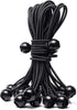25Pack Length 8 Inch Bungee Cord Ties, Ball Bungee Strap Tarp Tie-Down, Elastic Cord Shock Rope for Outdoor Camping Tarp Clip Tent Canvas Tarpaulin Flag Pole Heavy-Duty Versatile Organize Accessory