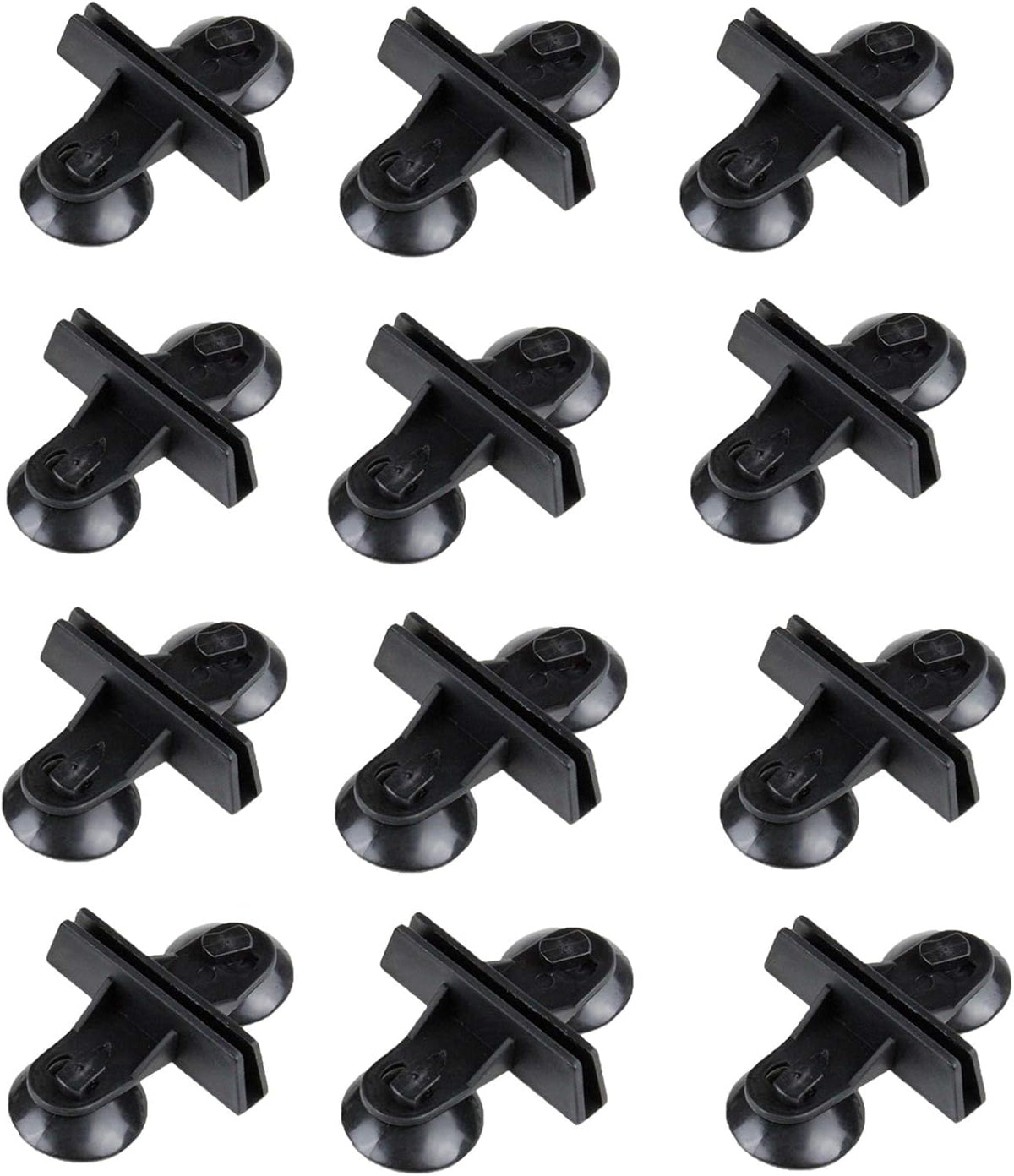 12 Pack Aquarium Divider, Suction Cup Divider Black, Plastic Sheet Isolation Holder for Fish Tank