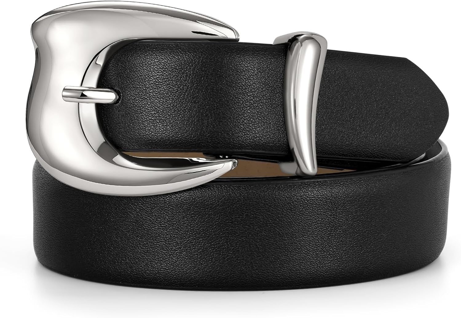 Belts for Women Leather Waist Belt with Gold Buckle Fashion Womens Belt for Jeans Pants Dress