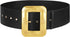 Christmas Santa Cla Belt Adults Black Pirate Belt Novelty Accessory Santa Cla Costume Belt with Gold Buckle