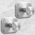 Shower Hooks for Inside Shower,Reable Suction Cup Hooks for Glass Window,Mirror,Removable Towel Hooks for Bathroom,2 Pack(Silver)