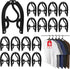 15 Pcs Travel Hangers Portable Foldable Travel Hanger Organizer, Plastic Cruise Ship Accessories Essentials Clothes Hanging Rack Folding Hangers for Traveling Camping Flying RV Europe Suitcase, Black
