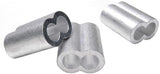 10pcs 5/16" Aluminum Cable Crimps Cable Ferrule Clip Fittings for Crimping Wire Rope Cable M8, FLQ049-8.0