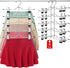 Pants Skirt Hangers with Clips, 2 Pack Pant Hangers Skirt Hangers Space Saving Closet Hanger Organizer Closet Organizers and Storage