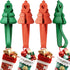 Christmas Stocking Holders - 4 Pack Adhesive Mantle Hooks & Garland Hanger - Damage-Free No Drill Hanging for Brick Fireplace and Pack