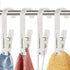 Laundry Hooks with Clips Hanger Closet Organizer Clamps Socks Boot Bras Towels for Bathroom Wardrobe Kitchen Office 4Pcs (White)