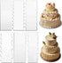 6-Piece Clear Acrylic Cake Decorating Scraper Set – Large Icing Smoothers and Edge Combs for Buttercream, Frosting, Mose, and Baking Projects