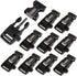 CooBigo 10Pack 3/4" (19mm) Fire Starter Survival Whistle Buckle Flint Scraper for Paracord Bracelet Key Lanyard Ourdoor Hiking Camping Backpack Bag Pets Collar DIY Travel Kits