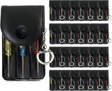 Bulk Pack Mini Screwdriver Keychain Set – 24 Sets of Handy 3-Piece Screwdrivers in a Snap-Closure Pouch with Hook, Perfect for Men, Tool Party Favors, Christmas Gifts, and Birthday Presents