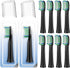 10 Pack Toothbrh Replacement Heads Compatible with Rtauys M5 Sonic Electric Toothbrh(Black, 10 Count(Pack of 1))