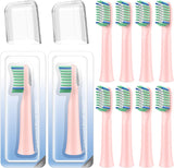 10 Pack Toothbrh Replacement Heads Compatible with Rtauys M5 Sonic Electric Toothbrh (Pink, 10 Count(Pack of 1))