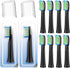 10 Pack Toothbrh Replacement Heads Compatible with Bitvae D2 Sonic Electric Toothbrh, 10 Count (Black, 10 Count(Pack of 1))