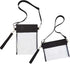 Clear Crossbody Purse Bag - Stadium Approved Clear Tote Bag with Adjtable Shoulder Strap (Black)