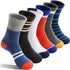 6 Pairs Kids Boys Socks Athletic Basketball Sport Breathable Crew Soft Cotton Youth Socks for Outdoor