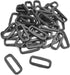 CooBigo Strap Loops Looploc Buckles Rectangle Rings Plastic Black Backpack Straps Webbing Bag Parts