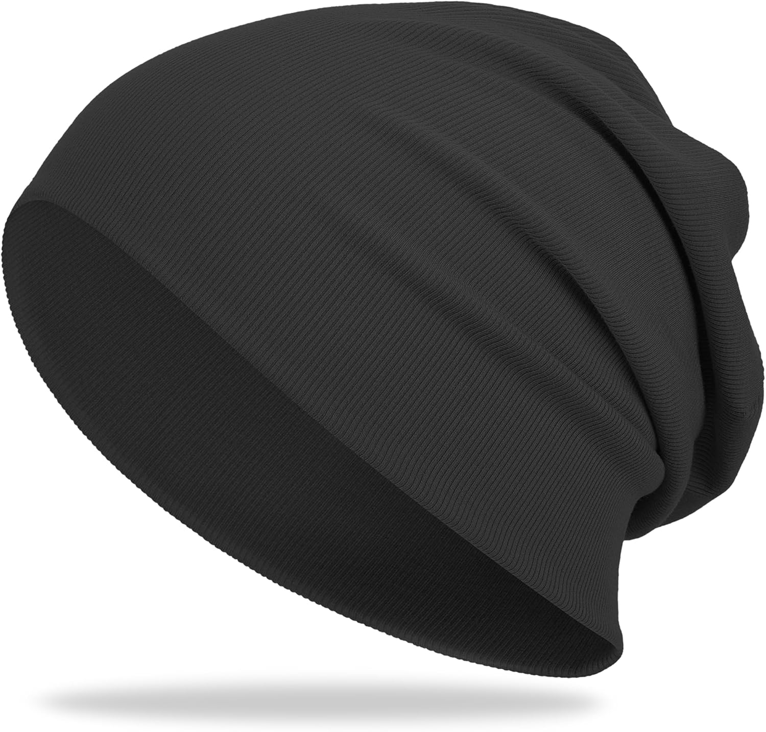 Slouchy Beanie Hats for Women & Men -Ultra-Soft Cotton Knit Cuffed Skull Cap Fashion Style Hipster Lightweight Daily Hat