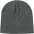 100% Cotton Beanie Hat for Men Women - Soft Unisex Winter Knit Skull Cap, Stretch Fashion Fisherman Beanie, Dark Gray