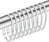 Silver Shower Curtain Rings, Rtproof Shower Curtain Hooks for Bathroom,  Chrome Decorative Shower Hooks Rings for Shower Curtain Rod Hangers, Set of 12