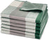 6 Pack 100% Cotton Washcloths, Dual-Sided Design (Terry + Gauze) Facecloths, 13x13 Inch Ginghqm Washrags, Soft & Skin-Friendly, for Bathroom, Kitchen & Hoehold (Green, 13x13 Inches)