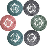Shower Hair Drain Catcher Bathtub Silicon Tub Hair Catcher Universal Drain Stopper Bathtub Hair Catcher for Drain Bathroom Bathtub Kitchen Tub (Mix Colors, 6 Pack)