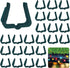 Christmas Light Hanger Clips Fascia Board Light Clips Plastic Holiday Deck Banister Hanger for Christmas Fascia Board Roof Gutter Fence Eave Decoration, Green (30 PCS, 1 5/8")