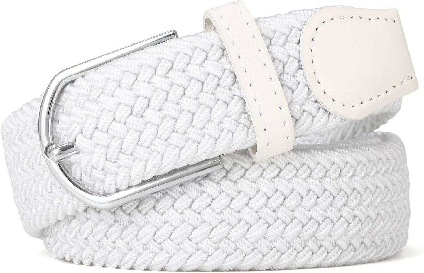 Women Braided Stretch Belts Elastic Canvas Woven Belts For Jeans Pants